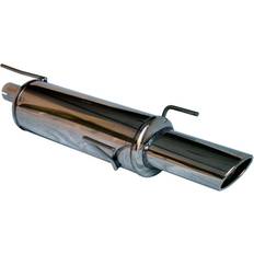 Avgassystem Inoxcar 100% Edelstahl Sportauspuff passend für Opel Astra F 1.6 75PS 1996- 120x80mm 3 Aufhängepunkte