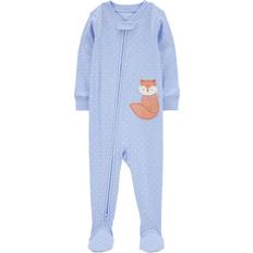 Babies Pajamases Carter's Baby Girls 1-Piece Fox 100% Snug Fit Cotton Footie Pajamas 12M Blue