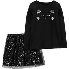 Black - Girls Other Sets Carter's Kid's Halloween Cat Tee & Tulle Skirt Set 2-pack - Black