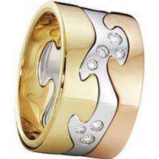 Georg Jensen Jewellery Georg Jensen Fusion 18ct Gold Diamond Three Piece Ring
