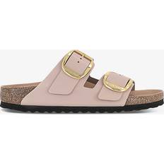 Birkenstock Womens High Shine New Beige Arizona Big Buckle Two-strap Leather Sandals Eur 38/5 Women HIGH SHINE NEW BEIGE