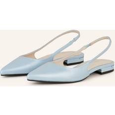 Lave sko Calvin Klein Leather Slingback Ballerinas Blue