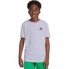 Champion Kids' Embroidered Logo T-Shirt Grey Heather 10/12