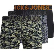 Jack & Jones Green Men's Underwear Jack & Jones Camo Trunks 3 Pack Green