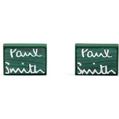 Paul Smith Malachite-Plated Logo Cufflinks green One