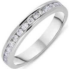 S Rings Platinum 0.30ct Diamond Brilliant Cut Wedding Half Eternity Ring