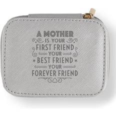 Grey Jewellery Storage History & Heraldry Travel Jewellery Box Light Grey Zipped Mother is Your Best Friend