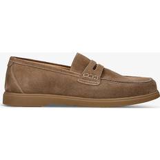 Loake Men Loafers Loake Mens Taupe Lucca Suede Penny Eur Men TAUPE