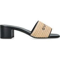 Givenchy Heels & Pumps Givenchy Raffia-Leather Monogram Mules multi