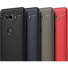 Skalo Sony Xperia XZ2 Compact Armor Carbon Stødsikker TPU-cover Grå