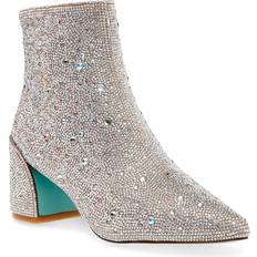 Silver Boots Betsey Johnson Corry - Rhinestone