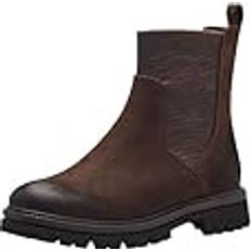 Faux Leather Chelsea Boots Marco Tozzi Womens Boots Cafe Nubuck - Brown
