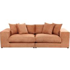 Orange Sofas Beliani Couch Upholstered Cosy Glorvika II Sofa 3 Seater