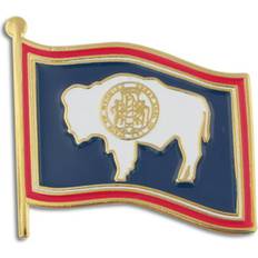 Gold Brooches Pinmart wyoming state flag wy enamel lapel 1" Piece