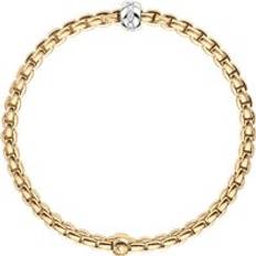 XL Bracelets Fope Eka Tiny 18ct Yellow Gold 0.07ct Diamond Bracelet