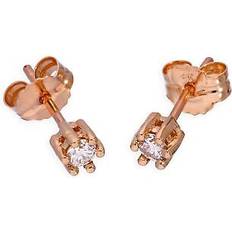 Diamond - Rose Gold Earrings Jewellerybox 9ct rose gold & genuine diamond stud earrings diamonds butterfly