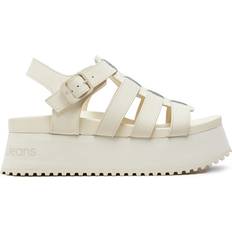 Calvin Klein Sandaler med hæl Calvin Klein Leather Platform Sandals White