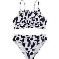 Cheap Bikinis Children's Clothing Taiaojing Sold by: Enco, Baby Girl 2-Piece Bikini Swimsuit Ruffles Swimwear Outfits Hollow Bikini Summer Kids Set Cow Print Graphic Bikini Bathing Suit 10-11 Years