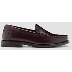 Mango Loafers Mango Aged-leather loafers burgundy Man MANGO MAN Burgundy