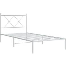 90cm - Metaal Bedframes vidaXL Bedframe Met Hoofdbord Metaal 90x200 cm