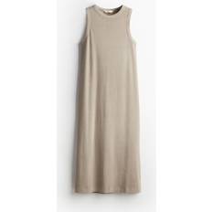 H&M Midi Dresses H&M Ribbed Midi Dress Brown