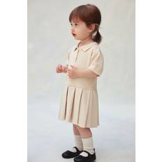 Babies Dresses Children's Clothing H&M Baby Beige Fine-knit cotton dress 2-3Y