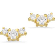 Scrouples Förgyllt Silver Stiftörhängen Med Zirconia 161702