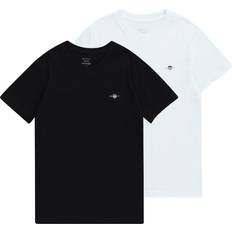 Gant T-shirts Gant Shirt - Zwart/Wit