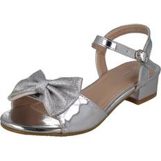 Silver Sandals Spot On 13 Child, Silver Girls Metallic Sandals