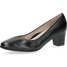 Caprice Skor Caprice Damen Pumps aus Leder mit Blockabsatz, Schwarz Black Nappa