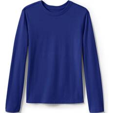 T-shirts Lands' End Uniform Girls Long Sleeve Essential Tee Cobalt Kids