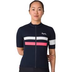 Rapha Brevet Womens Jersey DARK NAVY HIGH-VIS PINK WHITE