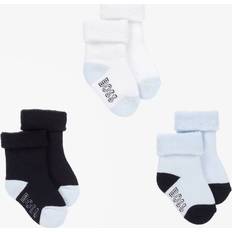 White Socks BOSS Baby Blue Cotton Socks 3 Pack