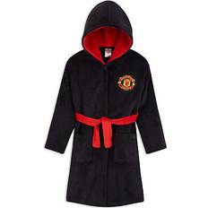 Polyester Nightgowns Children's Clothing Manchester United Hooded Dressing Gown Black 13-14 Years