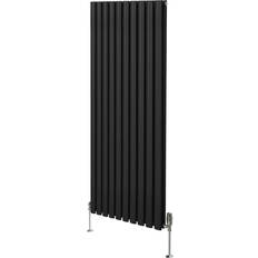 Black Radiators MonsterShop Oval Column 1600mm trv Chrome Valves Modern