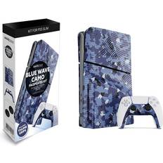 Ps5 controller blue Maxx Tech MAXX TECH Slim Faceplates + Controller Faceplates - Blue Wave Camo Cover PlayStation
