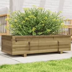 Raised Garden Beds vidaXL Garden Planter 90x40x26.5 cm Impregnated Wood Pine