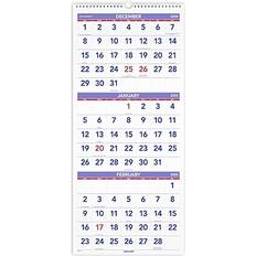 Calendars At-A-Glance 2025 12 Three-Month Wall Calendar, White/Purple PM11-28-25