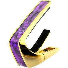 Purple Capos THALIA 24K GOLD FINISH CAPO WITH PURPLE PAUA INLAY