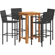 vidaXL 3 Outdoor Bar Set, 1 Table incl. 4 Chairs
