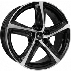 Car Rims Brock B25 7.5 17 ET 48 Bolt Circle 5 114 Hub Centering 72.6 580070309, Front-Polished