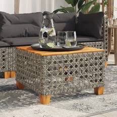 Rotin Tables de Jardin vidaXL Table De Jardin 55 x 55 x 36 cm - Gris