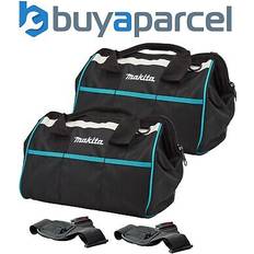 Makita Tool Storage Makita 2 x tradesmans holdall tool bag 15" 36cm blue black pockets strap