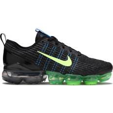 Nike Air VaporMax Flyknit 3 GS - Black/Light Photo Blue/Fireberry/Ghost Green