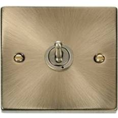 SE Home Antique Brass 1 Gang 2 Way 10AX Toggle Light Switch