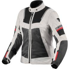 Silber Motorradjacken Rev'it! Tornado H2O, Textiljacke wasserdicht Hellgrau/Schwarz Damen