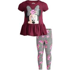 Red Other Sets Disney Minnie Mouse Little Girls Ruffle Tunic Shirt & Legging Set Red, 8
