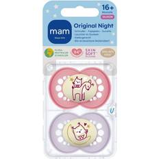 Mam Blau Schnuller Mam Original Night Fopspeen Silicone Pink 16m 2 St Schnuller