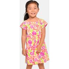 Pink Dresses Children's Clothing The Children's Place Baby And Toddler Girls Floral Flutter Dress 18-24 Pink Cotton/Polyester