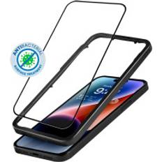 Crong Anti-Bakteriel 3D Armour Glass 9H hærdet glas med fuld skærm til iPhone 14 Pro installationsramme